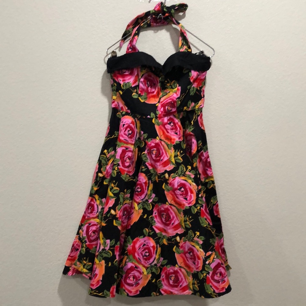 Betty page by Tatyana Floral halter circle dress